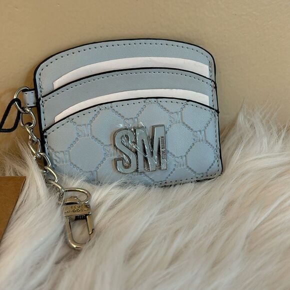 NWT Steve Madden Card Case Wallet - Light Blue - Picture 4 of 7